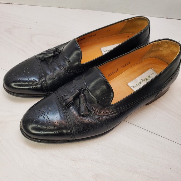 Mezlan Other - Mezlan Havana 404M Mens Black Leather Tassel Loafers Wingtip Brogue Spain 11 M